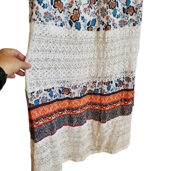 Vanity Long Lace Floral Maxi Hippie Festival Boho Skirt XS - Picture 3 of 10